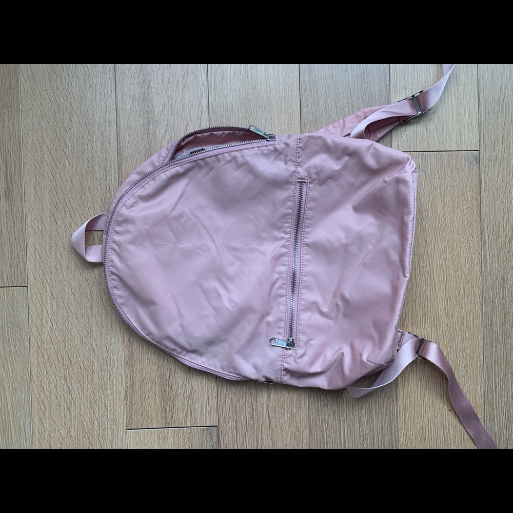 Pink Everlane packable backpack